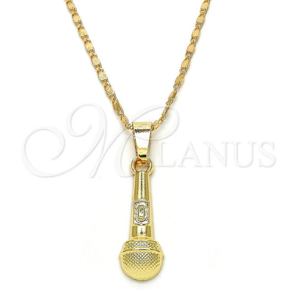Collares con Dije 04.242.0100.24 Oro Laminado, Pulido, Tono Dorado (02 MM Thickness, 24 Inches Length)