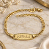 Pulsera con Placa 03.32.0105.06 Oro Laminado, Diseño de Mariner, Pulido, Tono Dorado (Grosor 01 MM, 6 Pulgadas de Largo)