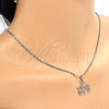 Collares con Dije 04.106.0008.1.20 Rodio Laminado, Diseño de Niñito Pequeño y Niñita Pequeña, Pulido, Rodinado (Grosor 02 MM, 20 Pulgadas de Largo)