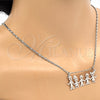 Collares con Dije 04.106.0014.1.20 Rodio Laminado, Diseño de Niñito Pequeño y Niñita Pequeña, Pulido, Rodinado (Grosor 02 MM, 20 Pulgadas de Largo)