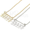 Collares con Dije 04.106.0014.1.20 Rodio Laminado, Diseño de Niñito Pequeño y Niñita Pequeña, Pulido, Rodinado (Grosor 02 MM, 20 Pulgadas de Largo)