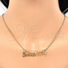 Collares con Dije 04.106.0021.20 Oro Laminado, Diseño de Con Nombre, Pulido, Tono Dorado (02 MM Thickness, 20 Inches Length)