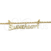 Collares con Dije 04.106.0021.20 Oro Laminado, Diseño de Con Nombre, Pulido, Tono Dorado (02 MM Thickness, 20 Inches Length)