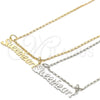Collares con Dije 04.106.0021.20 Oro Laminado, Diseño de Con Nombre, Pulido, Tono Dorado (02 MM Thickness, 20 Inches Length)