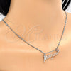 Collares con Dije 04.106.0022.1.20 Rodio Laminado, Pulido, Rodinado (Grosor 02 MM, 20 Pulgadas de Largo)