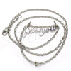 Collares con Dije 04.106.0022.1.20 Rodio Laminado, Pulido, Rodinado (Grosor 02 MM, 20 Pulgadas de Largo)