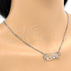 Collares con Dije 04.106.0023.1.20 Rodio Laminado, Pulido, Rodinado (Grosor 02 MM, 20 Pulgadas de Largo)