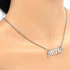 Collares con Dije 04.106.0024.1.20 Rodio Laminado, Pulido, Rodinado (Grosor 02 MM, 20 Pulgadas de Largo)