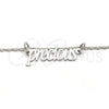 Collares con Dije 04.106.0024.1.20 Rodio Laminado, Pulido, Rodinado (Grosor 02 MM, 20 Pulgadas de Largo)