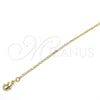 Gargantilla Basica 04.213.0051.20 Oro Laminado, Diseño de Mariner, Pulido, Tono Dorado (02 MM Thickness, 20 Inches Length)