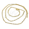 Gargantilla Basica 04.213.0051.20 Oro Laminado, Diseño de Mariner, Pulido, Tono Dorado (02 MM Thickness, 20 Inches Length)