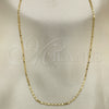 Gargantilla Basica 04.213.0051.20 Oro Laminado, Diseño de Mariner, Pulido, Tono Dorado (02 MM Thickness, 20 Inches Length)