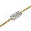 Pulsera Elegante 03.63.1838.08 Oro Laminado, Diseño de Ãrbol, Pulido, Dos Tonos (04 MM Thickness, 8 Inches Length)
