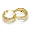 Argolla Pequeña 02.106.0001.1.20 Oro Laminado, Pulido, Tres Tonos