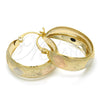 Argolla Mediana 02.106.0001.1.30 Oro Laminado, Pulido, Tres Tonos