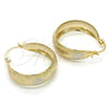 Argolla Mediana 02.106.0001.1.30 Oro Laminado, Pulido, Tres Tonos