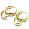 Argolla Mediana 02.106.0001.1.30 Oro Laminado, Pulido, Tres Tonos