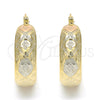 Argolla Mediana 02.106.0004.1.30 Oro Laminado, Pulido, Tres Tonos