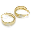 Argolla Mediana 02.106.0004.1.30 Oro Laminado, Pulido, Tres Tonos