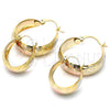 Argolla Mediana 02.106.0006.1.30 Oro Laminado, Mate, Tres Tonos