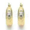 Argolla Mediana 02.106.0009.1.30 Oro Laminado, Pulido, Tres Tonos