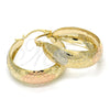 Argolla Mediana 02.106.0009.1.30 Oro Laminado, Pulido, Tres Tonos