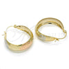 Argolla Mediana 02.106.0009.1.30 Oro Laminado, Pulido, Tres Tonos