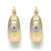 Argolla Pequeña 02.106.0012.1.20 Oro Laminado, Pulido, Tres Tonos