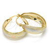 Argolla Mediana 02.106.0013.1.30 Oro Laminado, Mate, Tres Tonos