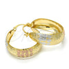 Argolla Mediana 02.106.0016.1.30 Oro Laminado, Pulido, Tres Tonos