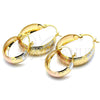 Argolla Mediana 02.106.0016.1.30 Oro Laminado, Pulido, Tres Tonos