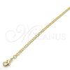 Gargantilla Basica 04.213.0133.20 Oro Laminado, Diseño de Mariner, Pulido, Tono Dorado (0.60 Gauge, 03 MM Thickness, 20 Inches Length)
