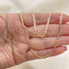 Gargantilla Basica 04.213.0133.22 Oro Laminado, Diseño de Mariner, Pulido, Tono Dorado (0.60 Gauge, 03 MM Thickness, 22 Inches Length)