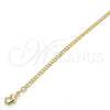 Gargantilla Basica 04.213.0133.22 Oro Laminado, Diseño de Mariner, Pulido, Tono Dorado (0.60 Gauge, 03 MM Thickness, 22 Inches Length)