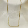 Gargantilla Basica 04.213.0133.22 Oro Laminado, Diseño de Mariner, Pulido, Tono Dorado (0.60 Gauge, 03 MM Thickness, 22 Inches Length)