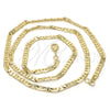 Gargantilla Basica 04.213.0134.20 Oro Laminado, Diseño de Mariner, Pulido, Tono Dorado (0.80 Gauge, 04 MM Thickness, 20 Inches Length)