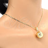 Collares con Dije 04.163.0005.20 Oro Laminado, Diseño de Bola, Pulido, Tono Dorado (02 MM Thickness, 20 Inches Length)