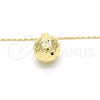 Collares con Dije 04.163.0005.20 Oro Laminado, Diseño de Bola, Pulido, Tono Dorado (02 MM Thickness, 20 Inches Length)
