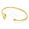 Aro Individual 07.265.0009 Acero Inoxidable, Diseño de Delfín, Pulido, Tono Dorado (03 MM Thickness, One size fits all)