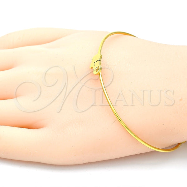 Aro Individual 07.265.0013 Acero Inoxidable, Diseño de Elefante, Pulido, Tono Dorado (01 MM Thickness, One size fits all)