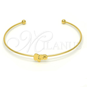 Aro Individual 07.265.0013 Acero Inoxidable, Diseño de Elefante, Pulido, Tono Dorado (01 MM Thickness, One size fits all)