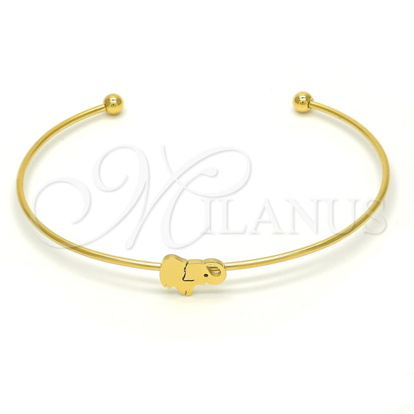 Aro Individual 07.265.0013 Acero Inoxidable, Diseño de Elefante, Pulido, Tono Dorado (01 MM Thickness, One size fits all)
