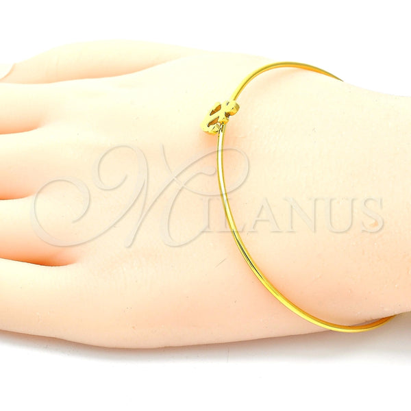Aro Individual 07.265.0014 Acero Inoxidable, Diseño de Ancla, Pulido, Tono Dorado (01 MM Thickness, One size fits all)