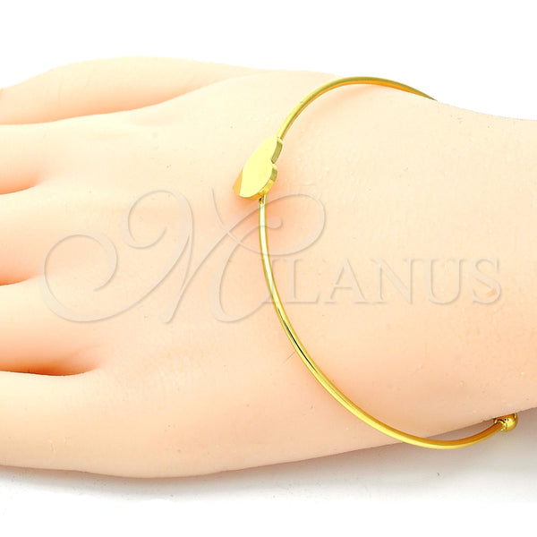 Aro Individual 07.265.0016 Acero Inoxidable, Diseño de Corazón, Pulido, Tono Dorado (01 MM Thickness, One size fits all)