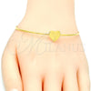 Aro Individual 07.265.0016 Acero Inoxidable, Diseño de Corazón, Pulido, Tono Dorado (01 MM Thickness, One size fits all)