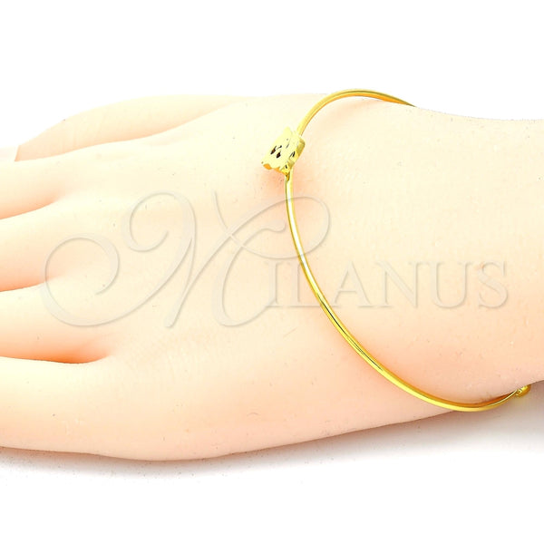 Aro Individual 07.265.0018 Acero Inoxidable, Diseño de Delfín, Pulido, Tono Dorado (01 MM Thickness, One size fits all)