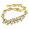 Pulsera Elegante 03.210.0083.07 Oro Laminado, con Blanca Zirconia Cubica, Pulido, Tono Dorado (07 MM Thickness, 7 Inches Length)