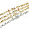 Pulsera Elegante 03.210.0088.08 Oro Laminado, Diseño de Cisne y Corazón, con Blanca Zirconia Cubica, Pulido, Tono Dorado (08 MM Thickness, 8 Inches Length)