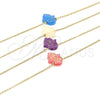 Pulsera Elegante 03.99.0001.07 Oro Laminado, Diseño de Mano de Dios, con Topacio Azul Opal, Pulido, Tono Dorado (01 MM Thickness, 7 Inches Length)