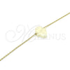 Pulsera Elegante 03.99.0001.1.07 Oro Laminado, Diseño de Judaica y Mano de Dios, con Opal Blanca, Pulido, Tono Dorado (Grosor 01 MM, 7 Pulgadas de Largo)
